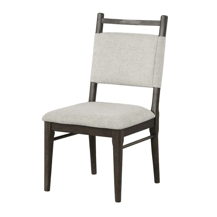 7pc Dining Room Set Dark Walnut Wooden Dining Table 6x Side Chairs Rubber wood Modern Kitchen Dining Default -DTYStore