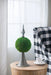 7x7x17' Faux Boxwood Topiary Sphere on Metal Spire Default -DTYStore