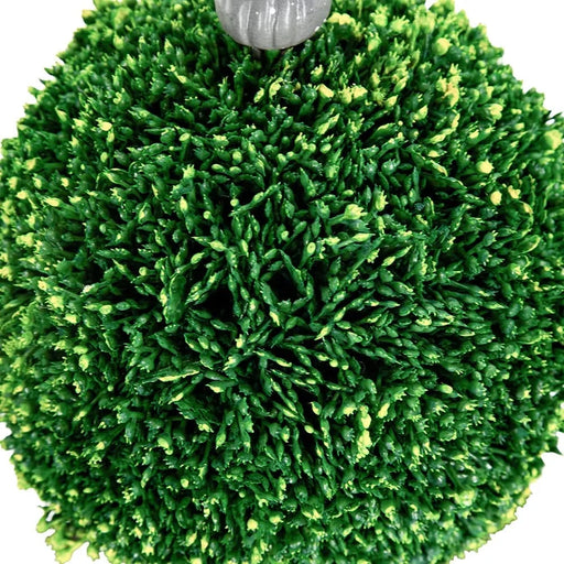 7x7x17' Faux Boxwood Topiary Sphere on Metal Spire Default -DTYStore