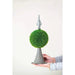 7x7x17' Faux Boxwood Topiary Sphere on Metal Spire Default -DTYStore