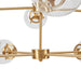 8-Light Metal Chandelier with Globe Bulbs Gold/Clear See below Default -DTYStore