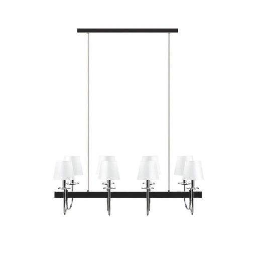 8-Light Traditional Chandelier with Drum Shades Default -DTYStore