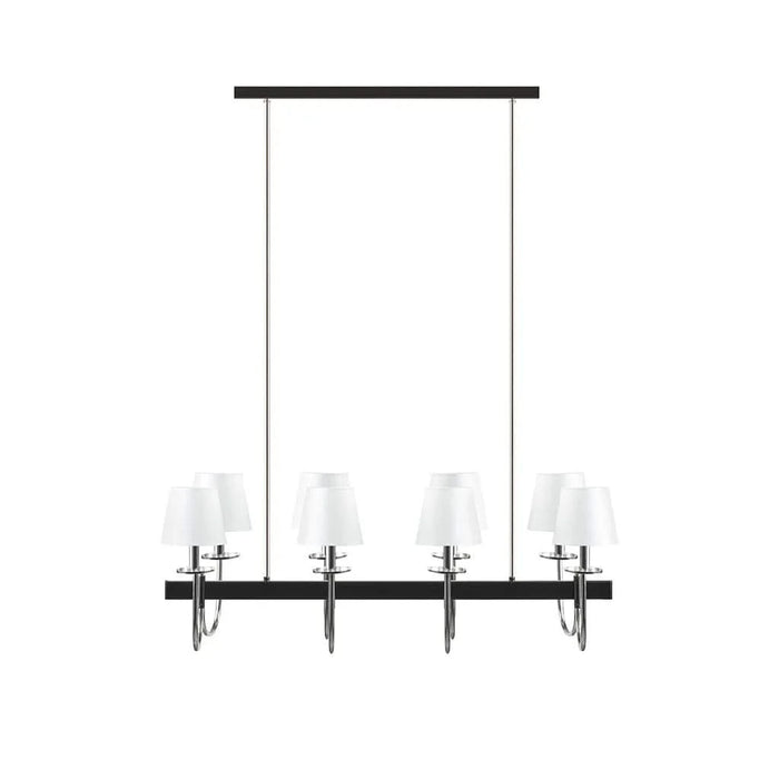 8-Light Traditional Chandelier with Drum Shades Default -DTYStore