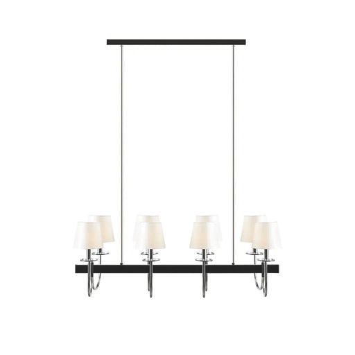8-Light Traditional Chandelier with Drum Shades Default -DTYStore