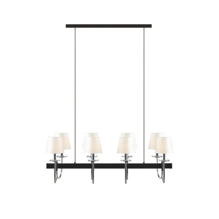 8-Light Traditional Chandelier with Drum Shades Default -DTYStore