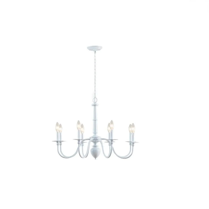 8-Light Traditional Metal Chandelier Default -DTYStore