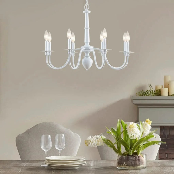 8-Light Traditional Metal Chandelier Default -DTYStore