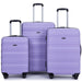 Expandable 3 Piece Luggage Sets PC Lightweight & Durable Suitcase with Two Hooks, Spinner Wheels, TSA Lock, (21/25/29) Purple - DTYStore