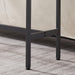 Bar Table Set with 2 Bar stools PU Soft seat with backrest, Grey, 43.31'' L x 15.75'' W x 35.43'' H. - DTYStore