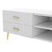 Modern TV Stand with 5 Champagne Legs - Durable, Stylish, Spacious Storage for TVs up to 77" - DTYStore