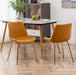 Aufurr Modern Velvet Dining Chair, Set of 2, Gold - DTYStore
