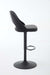 Bar Stools Set of 2 Modern Black PU Counter Height Barstool, High Padded Swivel Adjustable Barstools with Back for Bar Counter and Kitchen Island - DTYStore