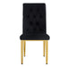 4 piece dining chairs.The gold metal legs complement the black velvet, showcasing a perfect blend of modern and classic elements.Suitable for various occasions such as kitchens,conference rooms, etc. - DTYStore