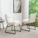 Milos Contemporary Upholstered Dining Chairs, Set of 2, Vanilla White - DTYStore