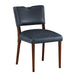 Bryson Midnight Blue Faux Leather Dining Chair - Set of 2 - DTYStore