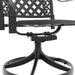 3-Piece All-Weather Cast Aluminum Dining Set, Include 2 Swivel Chairs and 39.37' Round Table With Black Frame - DTYStore