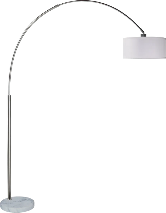81'H WHITE SINGLE ARCH WITH MARBLE BASE FLOOR LAMP (1PC/CTN) (2.75/46.20) Default -DTYStore