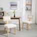 Heng Ming T back dining chair, with rivet decoration adjustment mat, suitable for dining room, kitchen, balcony, bedroom,set of 2 - DTYStore