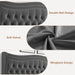 LIFT UP VELVET GRAY FULL SIZE BED - DTYStore