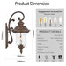 Vintage Outdoor Wall Lantern, Weatherproof Exterior Sconce Light with Clear Glass Shade, Waterproof Wall Mount Light Fixture for Patio, Porch, or Entryway(One piece&No bulb) - DTYStore
