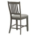 Antique Gray Finish Counter Height Chairs 2pc Set Dining Room Furniture Upholstered Seat Wooden Chairs Classic Style - DTYStore