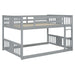 Full Over Full Bunk Bed with Ladder, Gray (Old SKU :LT000207AAE) - DTYStore
