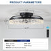 Ceiling Fan with Lights Dimmable LED - DTYStore