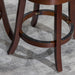 24' Counter Height Slat Back Swivel Stool, Cherry Finish, Beige Fabric Seat - DTYStore
