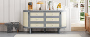 Full Murphy Bed with Hidden Storage & Modern Woven Design,Gray - DTYStore