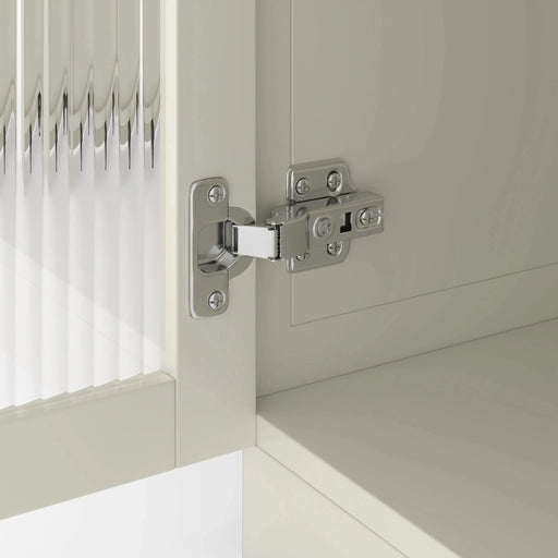 83.1'' Extendable Kitchen Island with Slide Out Table and Storage Racks for 2-6 Person,Kitchen Island with Tempered Glass Doors,Walnut Woodgrain Dining Table,Power Outlet,Bar,Prep Station(Cream White) Default -DTYStore