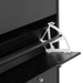 Narrow Design Tipping Bucket Shoe Cabinet with 3 Flip Drawers, Wood Grain Pattern Top Entryway Organizer with 3 Hooks, Free Standing Shoe Rack with Adjustable Panel for Hallway, Black - DTYStore