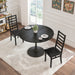 Metal Dining Chairs Set of 2, Steel Legs and PU Leather Seats, High Back Armless Dining Chairs, for Kitchen, Living Room, Black