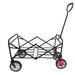 Folding Wagon Garden Shopping Beach Cart (Red) - DTYStore