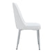 4 modern dining chairs, smooth PU leather backrest and silver-toned metal legs for a comfortable home experience for kitchens, bedrooms and offices. - DTYStore