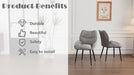 Luxury velvet dining chair two-piece set, modern and minimalist design, essential for home and restaurant use, high rebound seat cushion, stable metal frame, silent foot pad, various decorative styles - DTYStore