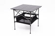1-piece Folding Outdoor Table with Carrying Bag,Lightweight Aluminum Roll-up Square Table for indoor, Outdoor Camping, Picnics, Beach,Backyard, BBQ, Party, Patio, 27.56X27.56X27.56in, Black - DTYStore
