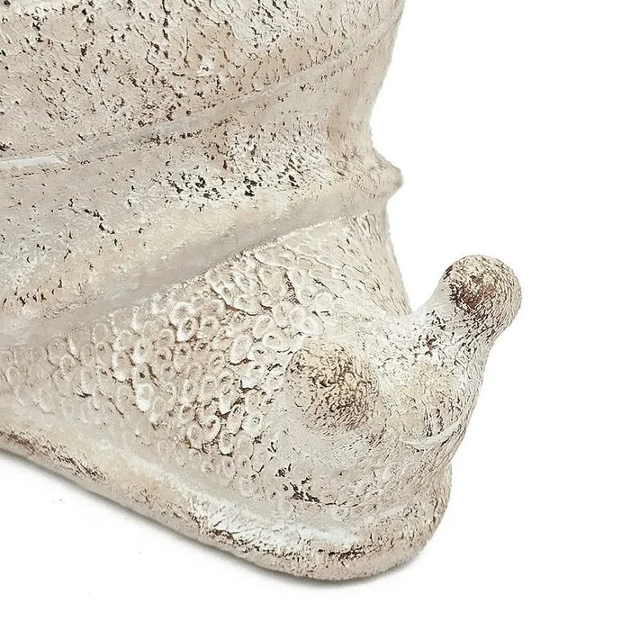 8.3x7x4.7' Decorative Sand and Cement Snail Planter with Textured Beige Finish Default -DTYStore