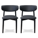 Korbin Black Vegan Leather Dining Chair (Set Of 2) - DTYStore