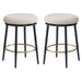 24.75'' Modern Counter Stools Set of 2,White Counter Stools with iron Frame,Sponge cushion,Footrest,suitable for Kitchen/Bedroom/Dining Room. - DTYStore