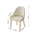 Dining Chair with PU Leather Beige color metal legs (Set of 2) - DTYStore