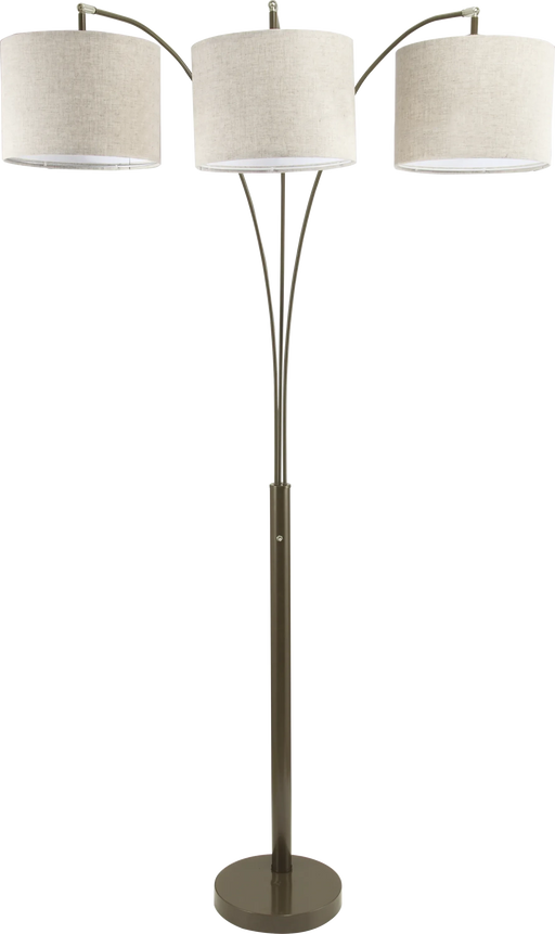 84'H ESPRESSO TRIPLE SHADE FLOOR LAMP (3.65/43.20) Default -DTYStore