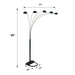 84'H GOLD 5-HEAD CAP STYLE FLOOR LAMP (1PC/CTN) (2.24/33.97) Default -DTYStore