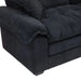 84' Chenille Sofa Small Sofa Loveseat Deep Seat Sofa Couch with 2 Throw Pillows & Memory Foam for Living Room Apartment Office Lounge-Black Default -DTYStore