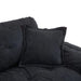 84' Chenille Sofa Small Sofa Loveseat Deep Seat Sofa Couch with 2 Throw Pillows & Memory Foam for Living Room Apartment Office Lounge-Black Default -DTYStore