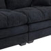84' Chenille Sofa Small Sofa Loveseat Deep Seat Sofa Couch with 2 Throw Pillows & Memory Foam for Living Room Apartment Office Lounge-Black Default -DTYStore