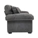 84' Chenille Sofa Small Sofa Loveseat Deep Seat Sofa Couch with 2 Throw Pillows & Memory Foam for Living Room Apartment Office Lounge-Grey Default -DTYStore