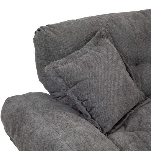 84' Chenille Sofa Small Sofa Loveseat Deep Seat Sofa Couch with 2 Throw Pillows & Memory Foam for Living Room Apartment Office Lounge-Grey Default -DTYStore