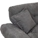 84' Chenille Sofa Small Sofa Loveseat Deep Seat Sofa Couch with 2 Throw Pillows & Memory Foam for Living Room Apartment Office Lounge-Grey Default -DTYStore