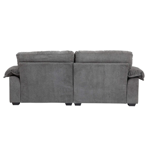 84' Chenille Sofa Small Sofa Loveseat Deep Seat Sofa Couch with 2 Throw Pillows & Memory Foam for Living Room Apartment Office Lounge-Grey Default -DTYStore