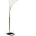 84' Tall Metal Floor Lamp with Polished Brass finish and 5 adjustable Arch Arms Default -DTYStore